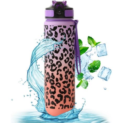 Botella de agua PANTERKA 1L, color morado degradado con naranja BD43WZ2