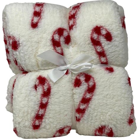 Plaid Candy Cane 150x200 cm rosso e bianco Peraga Christmas