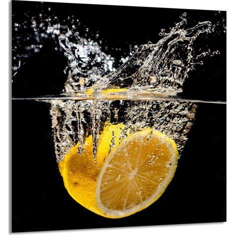 Panneau de verre pour la cuisine 60x65 Citron (1/5)