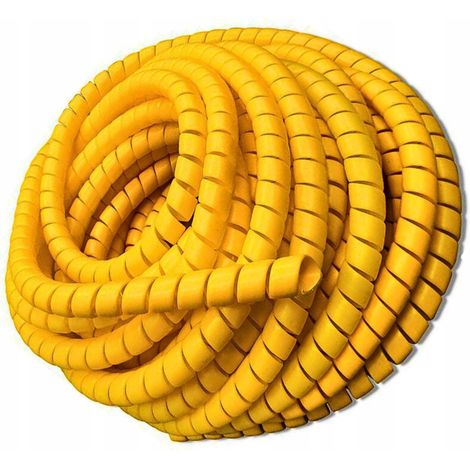 06–12 mm gelbes PVC-Kabel – Schlauch – Spirale – Feder – 1 Meter (1/5)