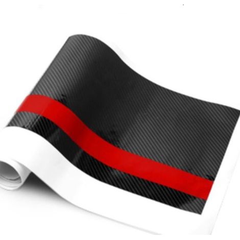 Adhesivo universal de vinilo para capó de coche, diseño de carrocería lateral de carreras, franjas realzadas, gráfico para capó delantero, parachoques, portón trasero, decoración exterior de fibra de  (1/2)