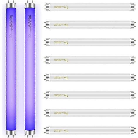 Lot de 10 ampoules de rechange 10 W pour lampe anti-insectes d'intérieur BL T8 F10W 13 pouces (20 W). (1/5)