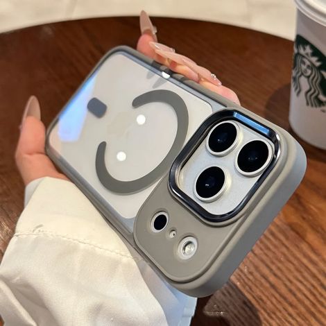 (iPhone 13 Pro, Gris) Étui pour iPhone avec chargement magnétique MagSafe et protection contre les chocs.