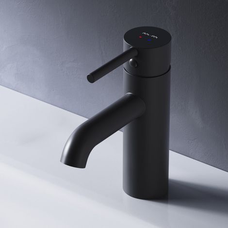 AM.PM Wasserhahn Bad Schwarz Waschtischarmatur Bad Armatur Mischbatterie Waschbeckenarmatur Einhebelmischer Badezimmer