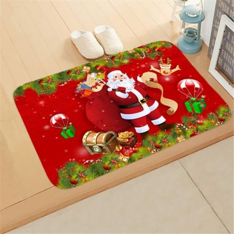 Tapis D'entrée - Tapis De Seuil Rectangulaire Antidérapant En Flanelle - Pour Porte Intérieure Extérieure - 60 x 40 cm (1/4)