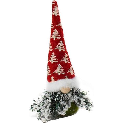Gnomes de Noël à chapeau long en peluche, décorations de table pour les fêtes de fin d'année (1/5)