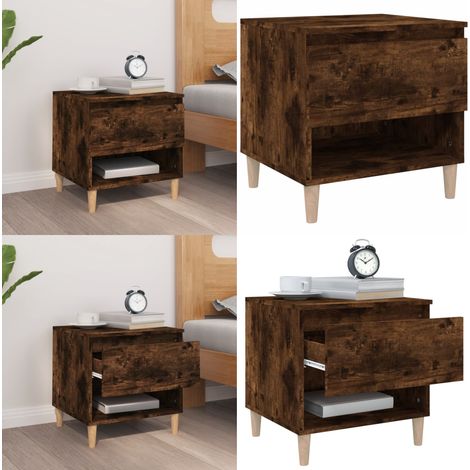 Nachttisch Räuchereiche 50x46x50 cm Holzwerkstoff - Nachttisch - Wohnzimmermöbel - Esszimmermöbel - Holzmöbel - Holzwerkstoff - Home & Living (1/5)