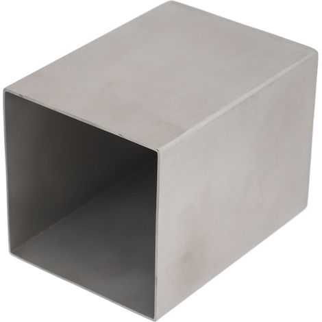 Pot à crayons rectangulaire épais et résistant en acier inoxydable 304, idéal pour le bureau, les dortoirs, l'école et les bureaux (couleur argent). (1/5)