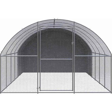 Maison Exclusive - Poulailler d'extérieur 3x6x2 m Acier galvanisé (1/5)