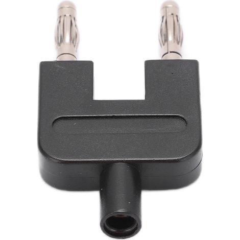 Adaptateur U35 en forme de U pour court-circuit, fiche banane femelle vers 2 connecteurs mâles, noir, 4 mm (1/5)