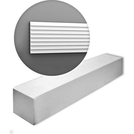 Orac Decor WX204-box MODERN RIPPLE1 Box 9 pieces 3d wall panel Stucco moulding double-sided usable only one side is primed contemporary design white  18 m