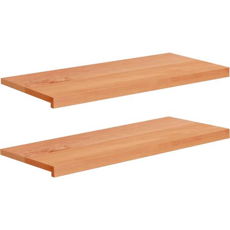 vidaXL Alfeizares 2 uds. Barnizado 100 x 40 x 2 cm (1/2)