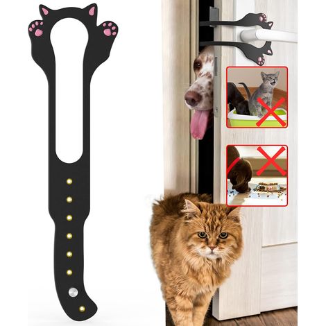 Bloque-porte flexible pour chat (8 tailles réglables) Maintient la porte ouverte de 3,8 à 20 cm (1,5 à 8 pouces) : laisse passer les chats tout en empêchant les chiens d'accéder à la litière et à la (1/5)