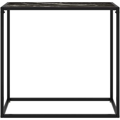 Maison Exclusive - Table console Noir 80x35x75 cm Verre trempé (1/5)