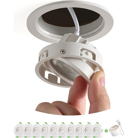 Spot Led Encastrable Dimmable 6W Démontable, IP44 Orientable (1/5)