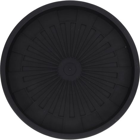 Chariot à roulettes pour Pots de Fleurs en Plastique Noir, Support Mobile avec Plateau Étanche, Diamètre Intérieur 20 Cm, 4 Roues Pivotantes 360°, Déménageur de Pots pour Jardin (1/5)