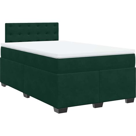Maison Exclusive - Boxspringbett mit Matratze Dunkelgrün 120x200 (1/5)