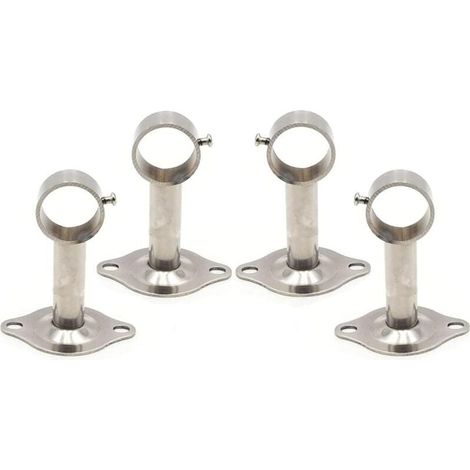 Tringle à rideau,4 Pièces Support Tringle à Rideau, Support Mural Support Tringle à Rideau, Utilisé pour Installer Tringles à Rideaux au Plafond et également Utilisé pour Installer des Tringles à Vête
