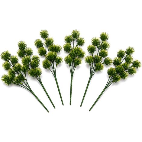 Pack of 6 x 30cm Artificial Cedrus Libani Pine Style Foliage Plant Stem (1/5)