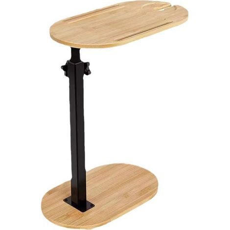 1 Table d'appoint, hauteur réglable, plateau 40x22cm, support téléphone rotatif, pour lit, canapé, baignoire (1/5)