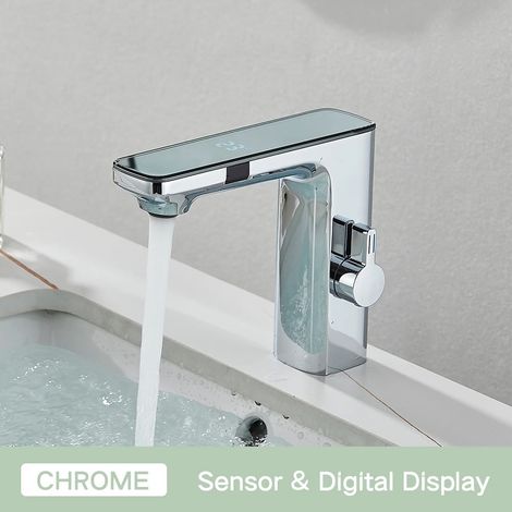WASCHTISCHARMATUR Sensorarmatur mit Digitalanzeige, Chrom