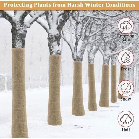 Toile de jute naturelle pour jardin, protection hiver des plantes et légumes contre le gel 40inx15ft (1/4)