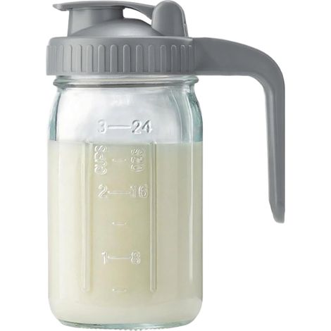 Bottiglie in vetro da 946 ml (32 oz) - Con scala graduata e chiusura a prova di perdite - Adatte per bevande e liquidi (1/5)