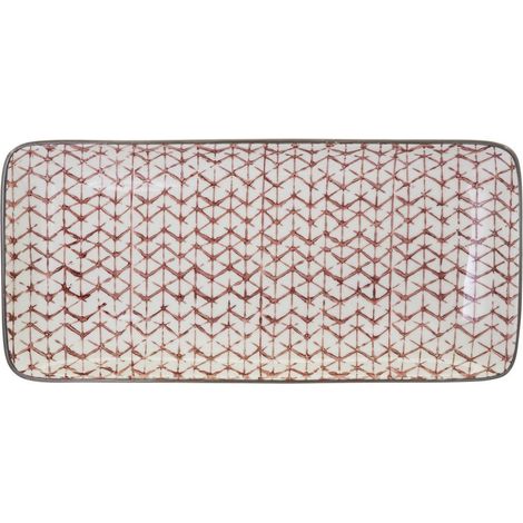 Rechteckiges Tablett Shirobi 29,5x14cm - Rote linie