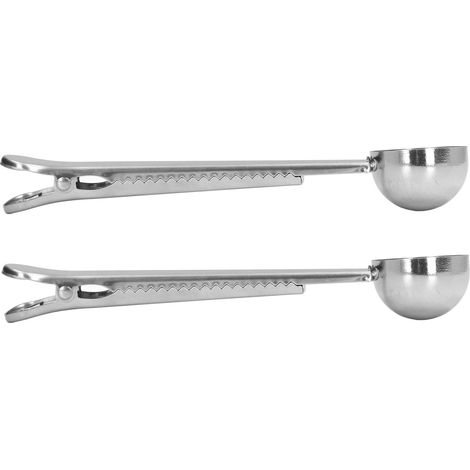 2er-Pack Kaffeelöffelclip, mattes Aussehen, hochwertige Verarbeitung, klassisch-modern, lebensmittelechtes Material, Kaffeelöffel (1/5)