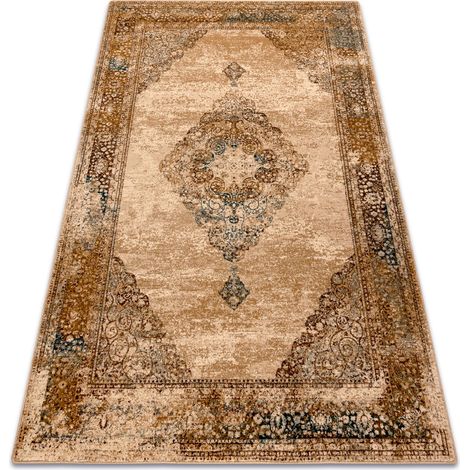 Wollteppich OMEGA STILA Creme beige 235x350 cm