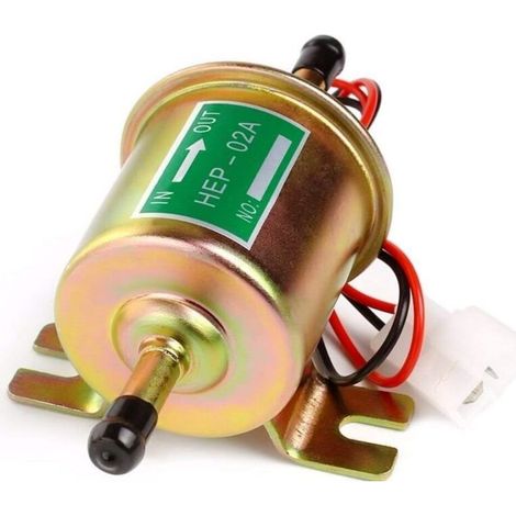 Bomba de combustible eléctrica universal de baja presión de 12 V, 2,5-4 PSI, gasolina y diésel, en línea, HEP-02A (2,5-4 PSI) (1/4)