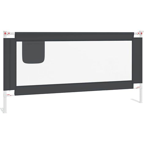 Maison Exclusive - Kleinkind-Bettschutzgitter Dunkelgrau 180x25 c (1/5)
