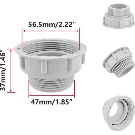 Abflussrohrverbinder für Küchenspülen, 56,5 mm auf 47 mm, für Küchenspülen-Sieb (1/4)