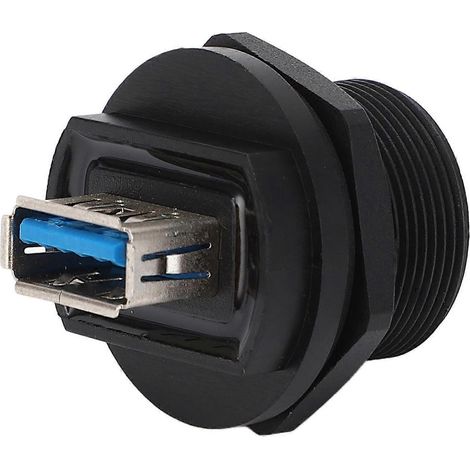 Doppelter USB-3.0-Anschluss (weiblich), wasserabweisend, mit Doppelgewinde, rückseitig verwendbar (1/4)