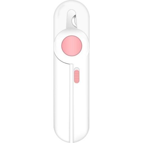 Tagliaunghie per animali domestici con luce LED, tagliaunghie professionale con protezione antispruzzo, per animali di piccola e media taglia (rosa) (1/5)