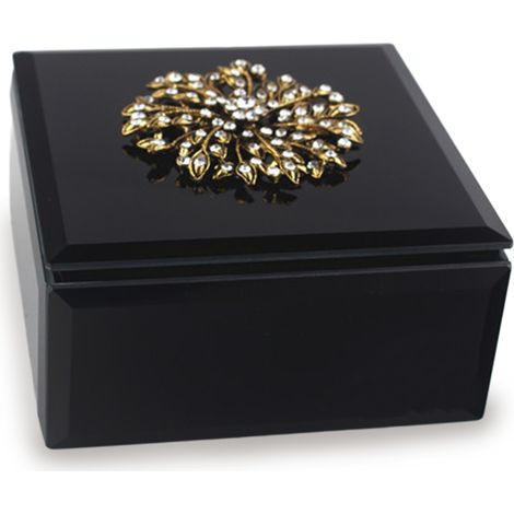 Schmuckkästchen Vetrario Kollektion schwarz, gold 7x12x12