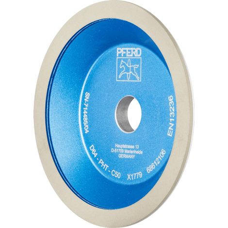 PFERD TOOLS Diamant-Schleifscheibe Kunstharz 12A2/45° PHT 125mm D64 (fein) Trockenschliff