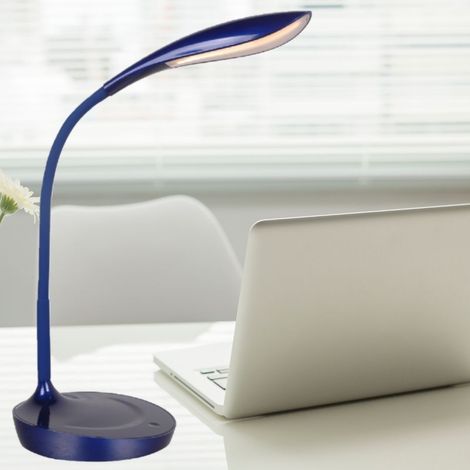 Lampe LED Tactile, Intensité Réglable et USB 4,4W 6500K Bleue