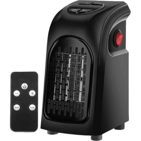 Chauffage d'Appoint, Ventilateur Chauffant, Ventilateur Chauffant 400W sur Prise Murale pour Salon Appartement Atelier Bureau Garage Cave