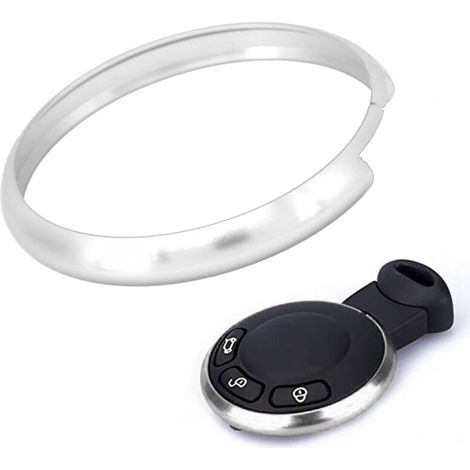 Embellecedor de repuesto para llave remota de aleación de aluminio EJ.life para MINI R55 R56 R57 R58 R59 R60 Plata A