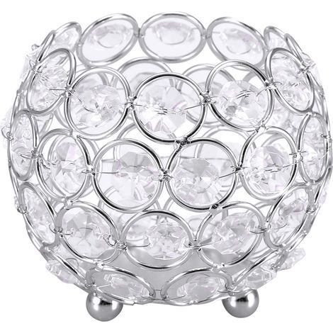 Clecthers Candlers Candlers Decor Table Centerpieces (silver diameter 10 cm) (1/5)
