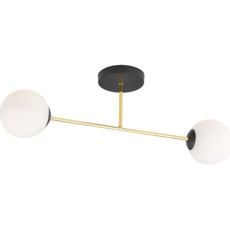 Plafonnier Emibig Magnum 2 2xE14 doré blanc mat IP20 (1/5)