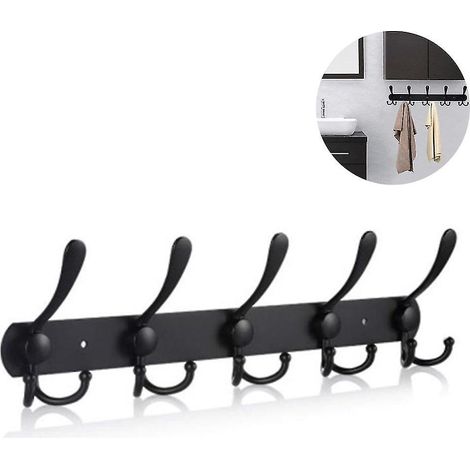 Coat Rack Wall Mounted,5 Tri Hooks For Hanging Coats,wall Coat Hanger-Ensoleillé (1/3)