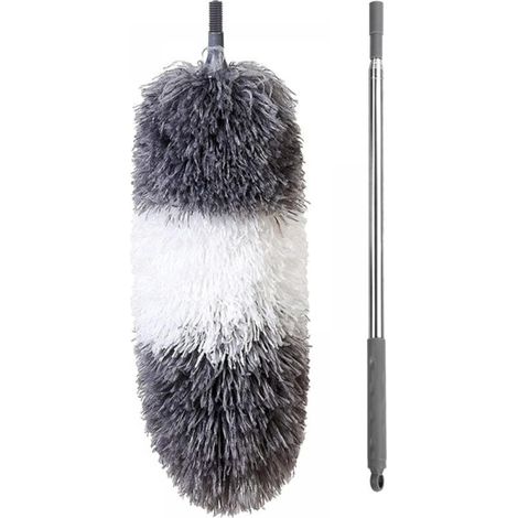 Telescopic Spider Web Duster, Wolf Head, 2.8 Meters, Foldable and Washable Duster Head, Gray MUMU (1/4)