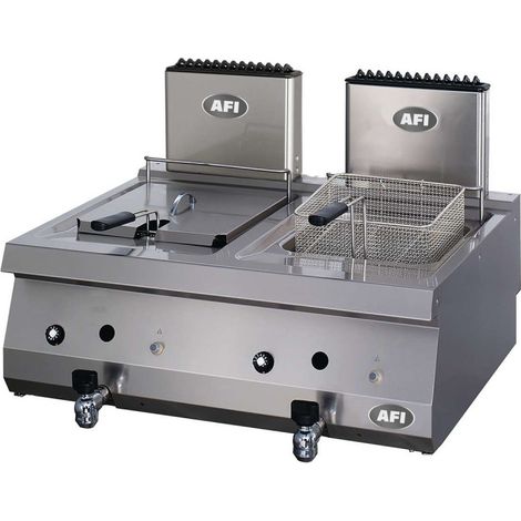 Friteuse gaz - gamme 700 - 12 + 12 l - AFI COLLIN-LUCY