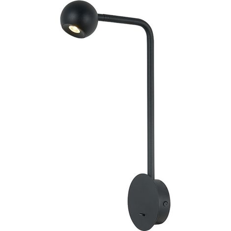 Inspired Mantra Eyes Applique murale commutable, LED 6W, 3000K, 390lm, noir sable, 3 ans de garantie (1/4)
