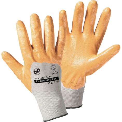 Leipold Doehle 1496C-12 Flex-Nitril Polyester Arbeitshandschuh Größe (Handschuhe): 12, XXL EN 388 (1/2)