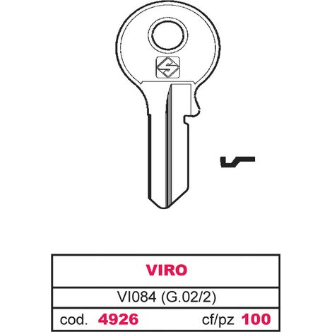 Silca CHIAVE ASC VI084 (G.VAC 2) VIRO 20.00 pz