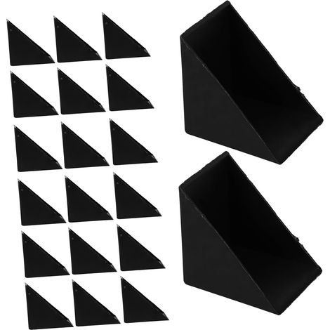 20 protège-coins pour meubles plastique noir pour meubles (1/5)