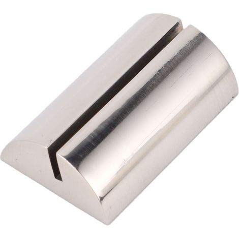 Porte-numéro de table en acier inoxydable massif semi-circulaire, couleur argent, idéal pour restaurants, mariages et bureaux. (1/5)